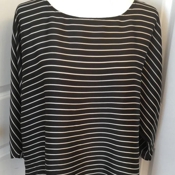 Chico's Dressy Striped Batwing Top - Large 2 - Picture 3 of 7